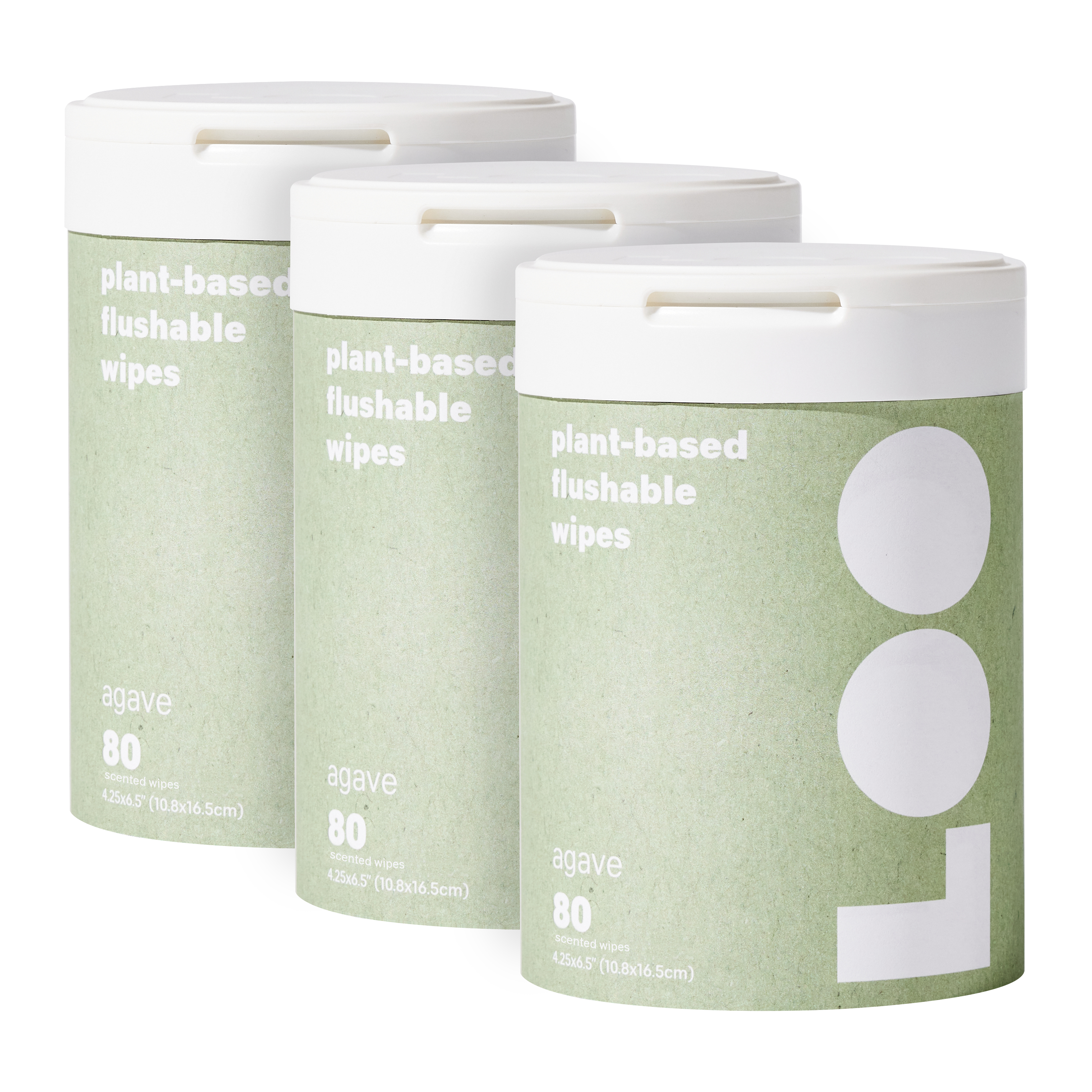 Agave Flushable Wipes Three Pack