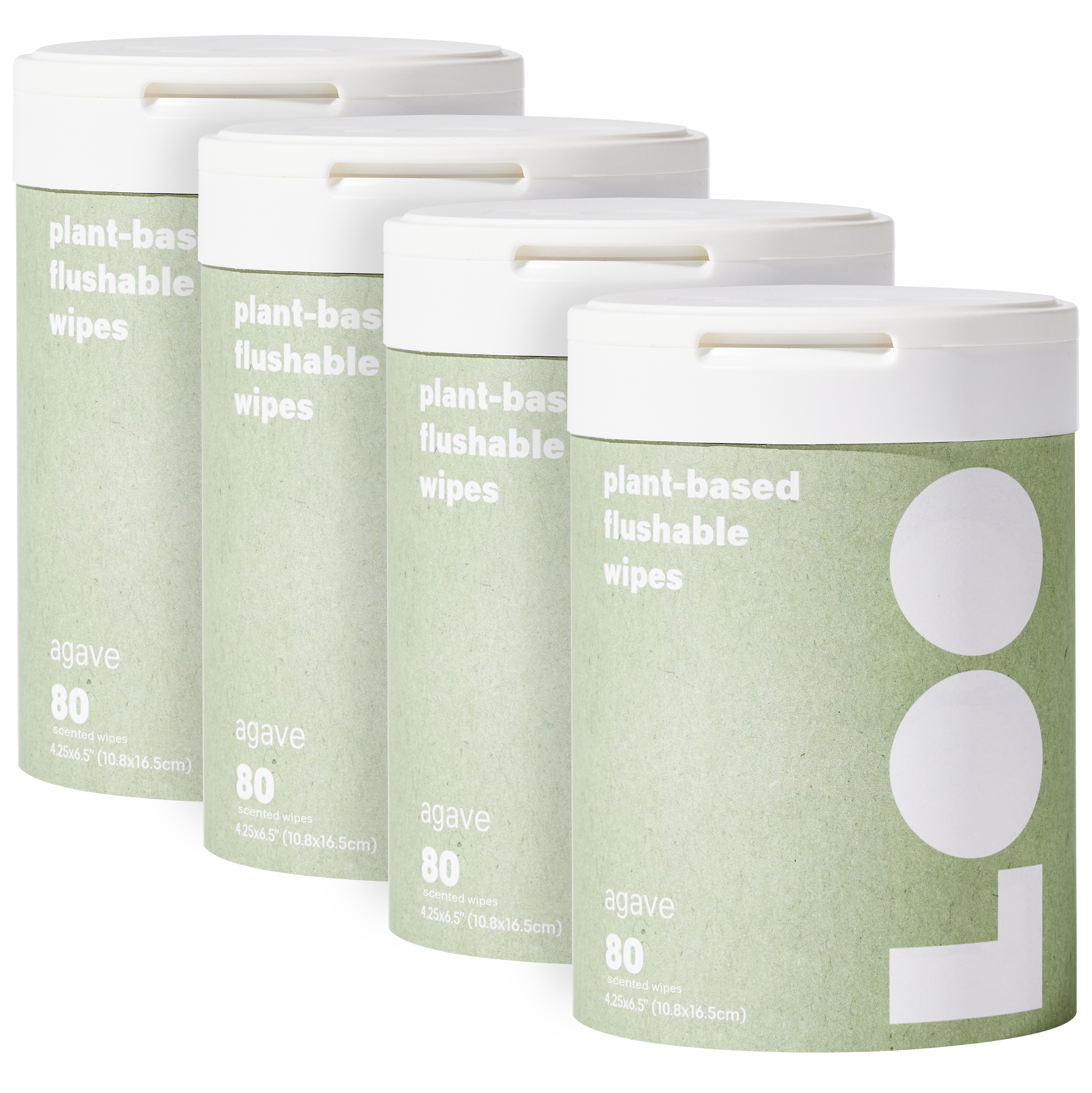Agave Flushable Wipes Four Pack