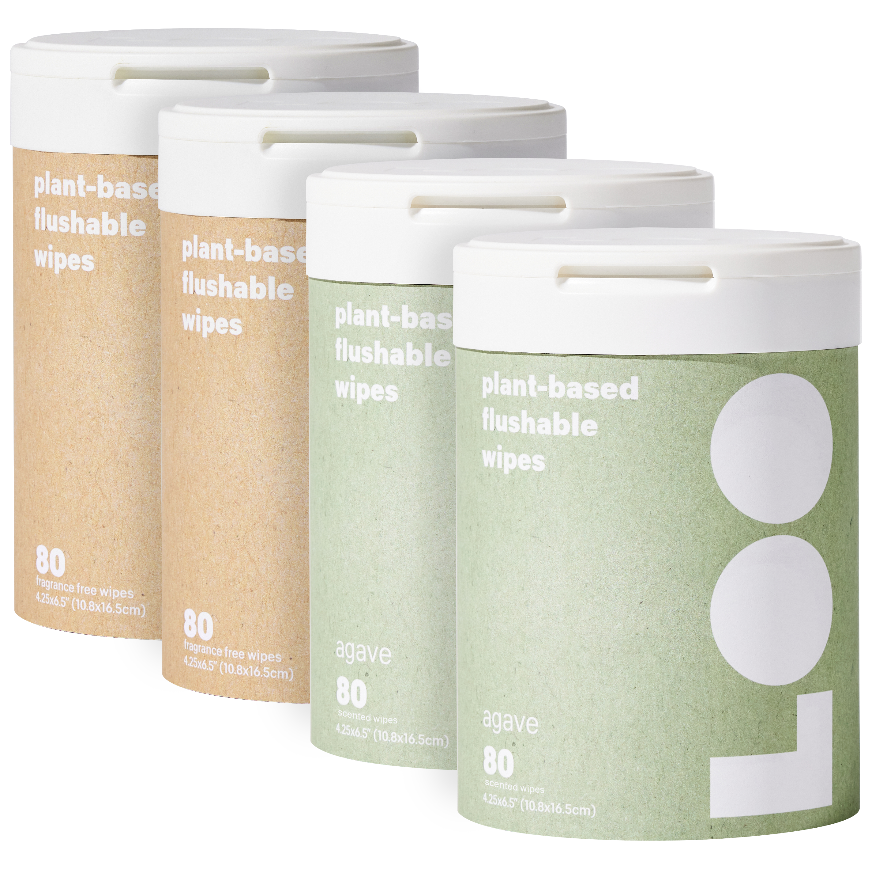 Mixed Flushable Wipes Four Pack